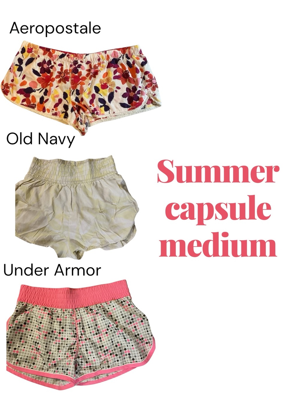 Aeropostale Floral Pink & Orange Girls' Shorts